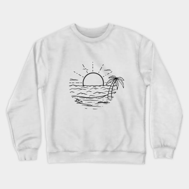 Beach Relax Crewneck Sweatshirt by P7 illustrations 